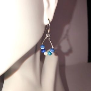 Sterling silver / blue earrings